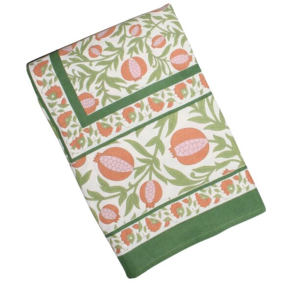 Grenadine Orange & Green Tablecloth - Picture 2 of 2